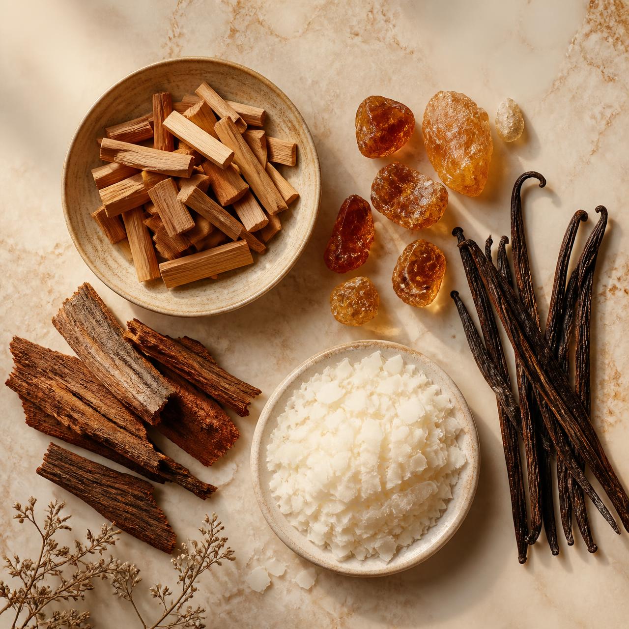 Scent — Fragrance composed like perfume — top, heart and base notes that unfold over hours.